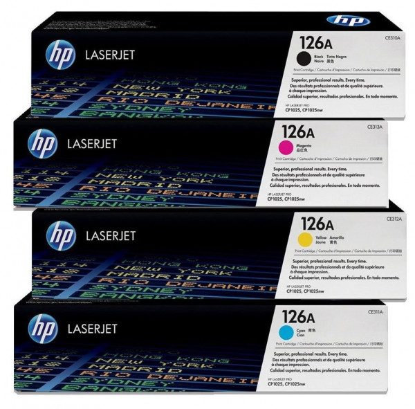 پک کامل تونر رنگی HP مدل 126A 